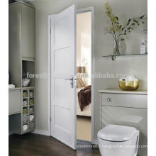 White color simple design bathroom shaker 4 panel wooden doors with private lockset